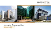 Investor Presentation March 2017 - Singapore Exchange · Investor Presentation March 2017 . 2 Important Notice This presentation shall be read in conjunction with Mapletree Industrial