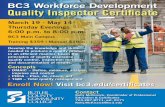BC3 Workforce Development Quality Inspector Certificate · Quality Inspector Certificate March 19 - May 14 Thursday Evenings 6:00 p.m. to 8:00 p.m. BC3 Main Campus Training $359 |