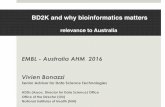 EMBL-ABR - BD2K and why bioinformatics matters...BD2K and why bioinformatics matters relevance to Australia EMBL - Australia AHM 2016 Vivien Bonazzi Senior Advisor for Data Science