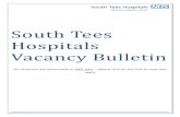 South Tees Hospitals Vacancy Bulletin · 2016-06-27 · South Tees Hospitals Vacancy Bulletin 5 Specialist Physiotherapy Middlesbrough - Physiotherapy (South Tees Hospitals NHS Foundation