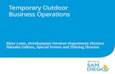 Temporary Outdoor Business Operations · Temporary Outdoor Business Operation permit required, or BID PROW permit required after July 14. Key Requirements: • Submit an application