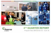 4TH QUARTER REPORT...Q4 Update: » 2,639 net MWh savings achieved (104% of forecast). » Through Q4, over 5,000 units were picked up and recycled. » In Q4, appointment and routing