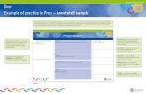Example of practice in Prep - Annotated sample · practice in Prep. Feedback - an overview of the feedback provided to children during each Example of practice in Prep. Curriculum