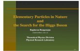 Elementary Particles in Nature the Search for the Higgs Boson · The Higgs mechanism and the Higgs particle This mechanism was proposed by Englert and Brout, Higgs, and Guralnik,