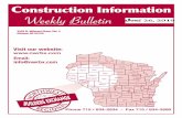 Construction Information Weekly Bulletin June 26, 2019 · Buffalo Trempealeau Jackson Wood Portage Juneau Waupaca Outagamie Brown LaCrosse Monroe Vernon Crawford ... 06/11 MOSINEE