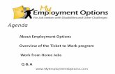 About Employment Options – A certified Social Security ... Options Work From Ho… · programming and/or equipment issues, answering customer questions, explaining available programs,
