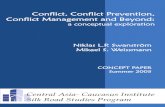 Conflict, Conflict Prevention, Conflict Management and ... 2 “Conflict, Conflict Prevention and Conflict Management and Beyond: A Conceptual Exploration” is a Concept Paper published