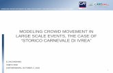 “STORICO CARNEVALE DI IVREA” - Thunderhead Engineering · MODELING CROWD MOVEMENT IN LARGE SCALE EVENTS, THE CASE OF STORICO CARNEVALE DI IVREA 19 Ivrea Carnival: the parade –Numerical