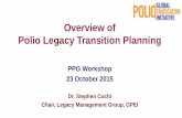 Overview of Polio Legacy Transition Planningpolioeradication.org/wp-content/uploads/2016/07/... · Status of Polio Legacy Transition Planning Major Actions/Accomplishments •BCG