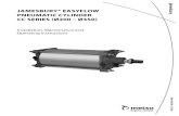JAMESBURY® EASYFLOW PNEUMATIC CYLINDER CC SERIES … · As per ISO 8573 we required air quality as below. 1. Particle size < 5 μ (class 5) 2. Pressure dew point < -20°C (class
