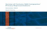 Survey of Fortune 500 Companies’ Privacy Representations · To help identify trends, BCLP randomly sampled 10% of the Fortune 500. The sample includes a broad cross-section of companies.