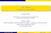 Type Theory - Coinduction in Type Theoryabela/esslli2016/talkESSLLI-coinduction.pdf · Contents 1 FormalLanguages 2 CoinductiveTypesandCopatterns 3 Bisimilarity 4 SizedCoinductiveTypes