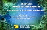Biomass Power & CHP Systems - P21 Decisionp21decision.com/wp-content/uploads/2011/10/Bill-Carlson...Definition of Terms • Biomass-any form of organic material, in this case a subset