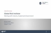 Global Risk Institute...Risk aggregation AML risk Commodity prices Disruptive tech Cyber Risk Stress testing Regulatory… Funding and liquidity Systemic Risk Conduct Risk/Culture