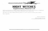 NIGHT WITCHES - img.fireden.net · Moes Add moves when directed by advancement. Name Choose one Ran Choose Sergeant or r. Lieutenant Role Choose one. Change it when directed by a