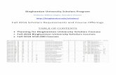 TABLE OF CONTENTS - Binghamton University 2016... · into a final capstone activity. The selected capstone activity must be approved by the Scholars Director in advance. The following