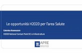 Le opportunità H2020 per l’area Salute...SC1 - Health, demographic change and wellbeing 17 Call1. Better Health and care, economic growth and sustainable health systems (DG RTD)