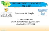 ENGINEERING SURVEYING (221 BE) Distance & Angle...Introduction Types of Measurements in Surveying: • Surveying is the art of making suitable measurements in horizontal or vertical
