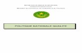 POLITIQUE NATIONALE QUALITEwaqsp.org/sites/default/files/Document_PNQ_Mauritanie.pdf · Techniques de Normalisation qui comprennent les industriels, les utilisateurs, les organismes