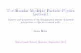 TheStandarModelofParticlePhysics LectureIreina/talks/marialaach11_1.pdfParticles and forces are a realization of fundamental symmetries of nature Very old story: Noether’s theorem