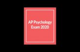 AP Psychology Exam 2020 - James M. Bennettjmbpsych.weebly.com/uploads/4/7/3/7/47374127/ap... · •Unit I: Scientific Foundations of Psychology •Unit II: Biological Basis of Behavior