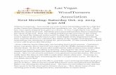Las Vegas WoodTurners Associationlasvegaswoodturners.com/pdfs/october.pdf · Next Meeting: Saturday Oct. 03 2015 9:30 AM Editors Comments: Last month we were to have David Ellsworth
