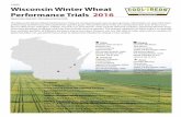Wisconsin Winter Wheat Performance Trials 2016 · 2018-01-17 · 2016 Year in Review ... to be considered a U.S. #2 soft red winter wheat is 58 lb/bu. Wheat at lower test weights