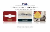 UNIVERSITY INTERSCHOLASTIC LEAGUE Literary CriticismLiterary Criticism Contest • Invitational A 2018 • page 2 11. The closed-poem form that is made up of four-line stanzas rhyming