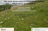 The Irish Semi-natural Grasslands Survey: What have we ... · natural grasslands done before – Update our knowledge of semi-natural ... Dataset does not include dune or machair