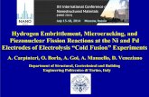 Hydrogen Embrittlement, Microcracking, and Piezonuclear ... · CALLED COLD FUSION (CF) 1989 - Fleishman & Pons 1998 - Mizuno 2008 - Mosier-Boss et al. Heat Generation Heat Generation