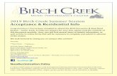 2019 Birch Creek Summer Session Acceptance & Residential Info · 2019-05-24 · 2019 Birch Creek Summer Session Acceptance & Residential Info Congratulations! You've been accepted