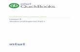 QUICKBOOKS 2019 STUDENT GUIDE - Intuit...Lesson 8 — Vendors and Expenses Part 2 Entering Credit Card Charges QuickBooks 2019 Student Guide 7 To enter a credit card charge: From the