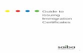 Guide to issuing Immigration Certificates - SAIBA · certificates expression of interest for training providers to provide approved training programmes to saica members southern african