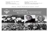 Cantabile Beatles & Spirituals · PDF file 2016-03-03 · arr. Moses Hogan arr. Moses Hogan arr. Moses Hogan arr. Bob Chilcott arr. Grayston Ives (b. 1948) Thomas A. Dorsey (1899-1993)