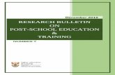 RESEARCH BULLETIN ON POST-SCHOOL EDUCATION TRAINING Bulletin 7/assets/img/custom... · 2018-12-03 · Research Bulletin on Post-School Education & Training: Number 7 iii Message from
