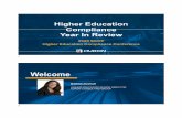 H1 GS Higher Education Compliance Year in Review...+XURQ &RQVXOWLQJ *URXS +LJKHU (GXFDWLRQ &RYLG 5HVSRQVH (QWHUSULVH 5LVN 0DQDJHPHQW 1 ' ,QVLGH +LJKHU (G )RUHLJQ *LIWV ,QYHVWLJDWLRQV