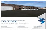 ±22,065 SF INDUSTRIAL SPACE AVAILABLE FOR LEASE...JUSTIN LERNER, SIOR 847.588.5665 justin.lerner@transwestern.com MICHAEL MARCONI, SIOR Managing Broker 847.588.5689 michael.marconi@transwestern.com