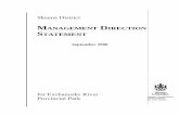 MANAGEMENT DIRECTION STATEMENT - British Columbia · Management Direction Statements provide strategic management direction for all protected areas that do not have a full management