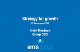 Andy Thorburn Group CEO...2018/11/29  · Enabling technology strategy •EMIS Group is investing in software and systems to enable growth •We are upgrading our EMIS Web system that