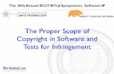 The Proper Scope of Copyright in Software and Tests for ...€¦ · Randall Davis, MIT Computer Science and Artificial Intelligence Laboratory davis@csail.mit.edu Lothar Determann,