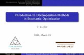 Introduction to Decomposition Methods in Stochastic ...cermics.enpc.fr/~leclerev/talks/Decomposition_methods_extended.pdf · Decompositions of Mulstistage Stochastic Optimization