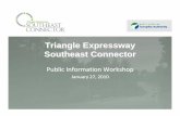 Triangle Expressway Southeast Connector - NCDOT...Southeast Connector Facts: •Total project length is about 30 miles •Extends from NC 540 (Triangle Expressway) at NC 55 near Apex