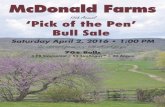 Saturday April 2, 2016 • 1:00 PM - McDonald Farmsmcdonaldfarms.com/pdf/2016/2016 McDonald Farms.pdf · Saturday, April 2, 2016 –1:00 PM McDonald Farms – Blacksburg, VA “Pick