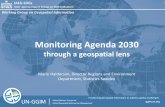 Monitoring Agenda 2030...Positioning geospatial information to address global challenges . IAEG-SDGs . Inter-agency Expert Group on SDG Indicators . Working Group on Geospatial Information