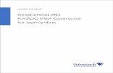 RingCentral and KAZOO PBX Connector for …...RingCentral empowers modern mobile and distributed workforces to communicate, collaborate, and connect from any location, on any device