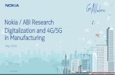 Nokia / ABI Research Digitalization and 4G/5G in Manufacturing€¦ · adoption of advanced manufacturing technology. For process industries other than food and beverage, most activity