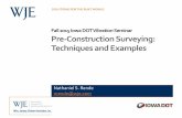 Iowa DOT Seminar Preconstruction 2B · Pre‐construction condition survey Document all aspects of the structural condition through observations, actual measurements, plan sketches,