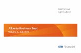 Business & Agriculture - ATB · 2019-10-24 · Q1 2013 Q2 2013 Q3 2013 Q4 2013 Q1 2014 Q2 2014 ATB Business Index ATB Economy Index The ATB Business Beat Index Data time periods: