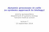 dynamic processes in cells (a systems approach to biology)vcp.med.harvard.edu/papers/SB200-14-7.pdf · recruit general purpose co-regulators, such as mediator and chromatin organisers,