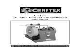 CT171 - Busy Bee ToolsThe CT171 is a wet grinder and is equipped with a water reservoir. Do no attempt to perform grinding on this machine without water. If the grinder is used without